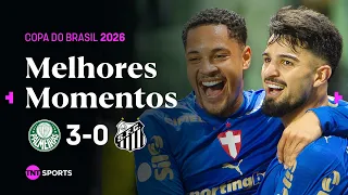 FLACO LÓPEZ METE DOIS E SANTOS VIRA PRESA FÁCIL SEM NEYMAR E GABIGOL | PALMEIRAS 3X0 SANTOS