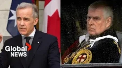 Former prince Andrew should be removed from line of succession: Carney