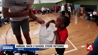 700 Detroit kids shop for free clothes, supplies at Back 2 School Store