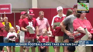 Husker football fans take on fan day - 6 p.m.