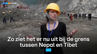 CNN ging naar de rampplek op de grens tussen Nepal en Tibet | RTL Nieuws