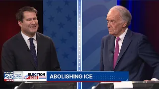 Ed Markey-Seth Moulton Senate debate on Boston 25: What happens if ICE is abolished?