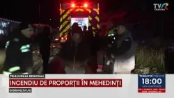 INCENDIU DE PROPORȚII ÎN MEHEDINȚI