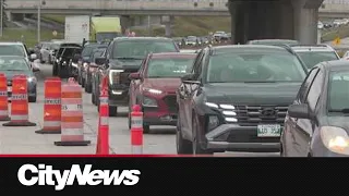 Commuters share frustration over traffic backup caused by construction at Abinojii Mikanah and River