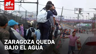Rain in CDMX floods Calzada Ignacio Zaragoza and paralyzes transit