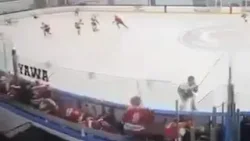 Video shows gunfire break out at Rhode Island high school hockey game Video shows gunfire break out at Rhode Island high school hockey game