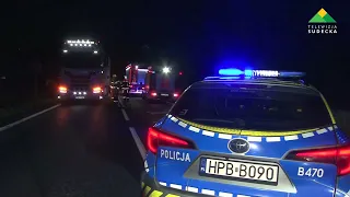 Przerzeczyn Zdrój. Collision between a Fiat and a truck