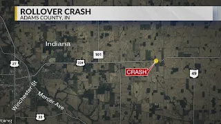 Man airlifted after box truck flips in rural Adams Co.