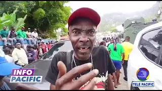 Des centaines de migrants haïtiens ont manifesté samedi devant l’ambassade d’Haïti à  au Chili.