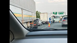 長崎自動車道で車6台絡む事故　樟南高校のマイクロバスが追突され生徒ら11人搬送（視聴者提供）