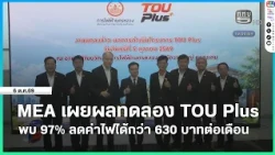 MEA Reveals TOU Plus Trial Results: 97% Saw Electricity Savings of Over 630 Baht per Month