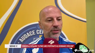 OCTOBER 3, 2026 - SERIE C: CERIGNOLA, CATALANO: "UNLUCKY RECENT MATCHES BUT WE NEED TO GROW"