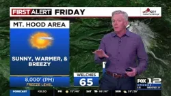 First Alert Friday morning FOX 12 weather forecast (4/19)