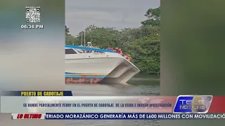Ferry partially sinks at La Ceiba cabotage port; investigation underway