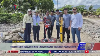 University students reveal study on coastal breakwater and Saopín bridge in La Ceiba