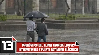 Weather forecast announces intermittent rain and strong electrical activity