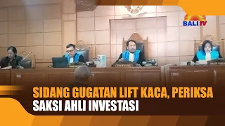 GLASS ELEVATOR LAWSUIT HEARING, EXPERT WITNESS ON INVESTMENT EXAMINED