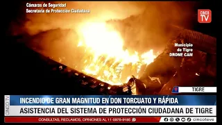 CINCO TV - EMERGENCY OPERATION BROUGHT TOGETHER 67 FIREFIGHTERS TO CONTAIN THE FIRE AT ALMAR