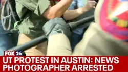 UT Protest: News photographer arrested