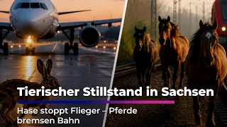 Hare stops plane – horses stop trains | Saxony Television