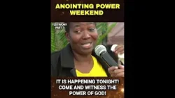 IT IS HAPPENING TONIGHT COME AND WITNESS THE POWER OF GOD! 