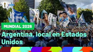 Argentina playing at home! This is how their fans are cheering in Kansas City ahead of the match ...