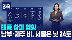 [Weather] Impact of Typhoon Champi... Rain in the South and Jeju, 24°C in Seoul / SBS