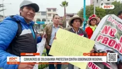 Huaraz: comuneros protestan por obras paralizadas en Colcabamba
