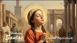 SANTA APOLONIA  ? HISTORIAS SANTAS  ✍️  LIRIOS Y ROSAS DEL JARDÍN DE LA IGLESIA ???
