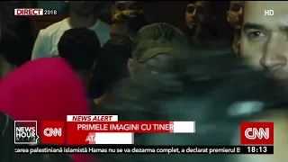 First footage of the youths who attacked an ambulance