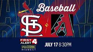 Watch the Cardinals play the Arizona Diamondbacks live on Matrix Midwest & First Alert 4!