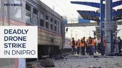 Russian drone attack on Dnipro train station kills at least 14