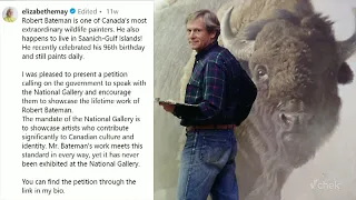 Elizabeth May urges Ottawa to bring wildlife artist Robert Bateman to the National Gallery