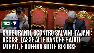 Fuel prices, Salvini-Tajani clash: excise duties, bank taxes and targeted aid, it's a war over re...