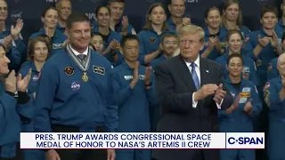 President Trump awards Artemis II Congressional Space Medal of Honor