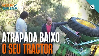 Máis de media hora atrapada baixo un tractor | HORA GALEGA