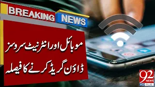 27 September Plan Ready | Major Decision on Internet Services | Breaking News | 92NewsHD