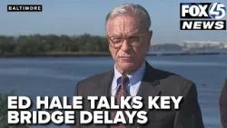 Эд Хейл и местные жители обсуждают задержки и реконструкцию моста Ки-Бридж. Эд Хейл и местные жители обсуждают задержки и реконструкцию моста Ки-Бридж.