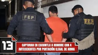 Man with 4 prior convictions arrested in Escuintla for illegal possession of a firearm