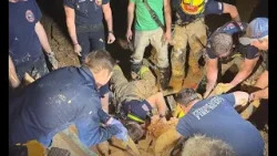 Crew rescues Florida man found shoulder deep in quicksand days after he's reported missing