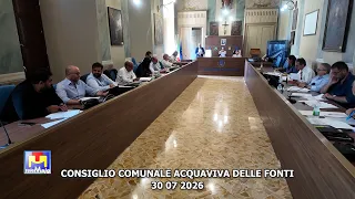 Consiglio comunale Acquaviva delle Fonti 30 07 2026