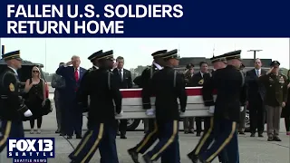 Trump threatens war escalation as fallen soldiers return to US | FOX 13 Seattle