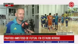 Partido amistoso de futsal en el estadio Berduc