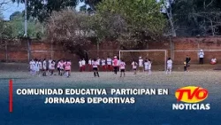 Comunidad educativa participan en jornadas deportivas