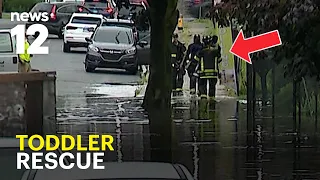 'It stinks!' Firefighters rescue toddlers from sewage-laden floodwaters in Bridgeport
