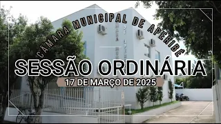 Sessão da Câmara Municipal de Aperibé do dia 17 Março 2025.