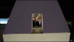 WE WENT TO THE OBELISK TO RECORD THE PROMO FOR GUIDO'S NEW SHOW