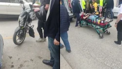 THE CAR CRASHED INTO THE ONE IN FRONT OF IT, ONE PERSON WAS INJURED.