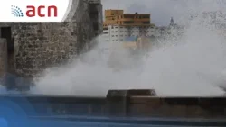Inundaciones en malecón habanero, por frente frío