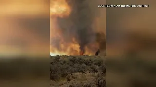 Kuna firefighters battle rare fire-nado as crews keep blaze at bay